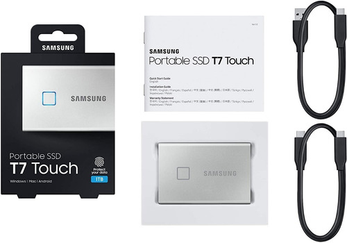 Disco SSD externo SAMSUNG T7 Touch 1TB USB C 3.2 1050MB/S